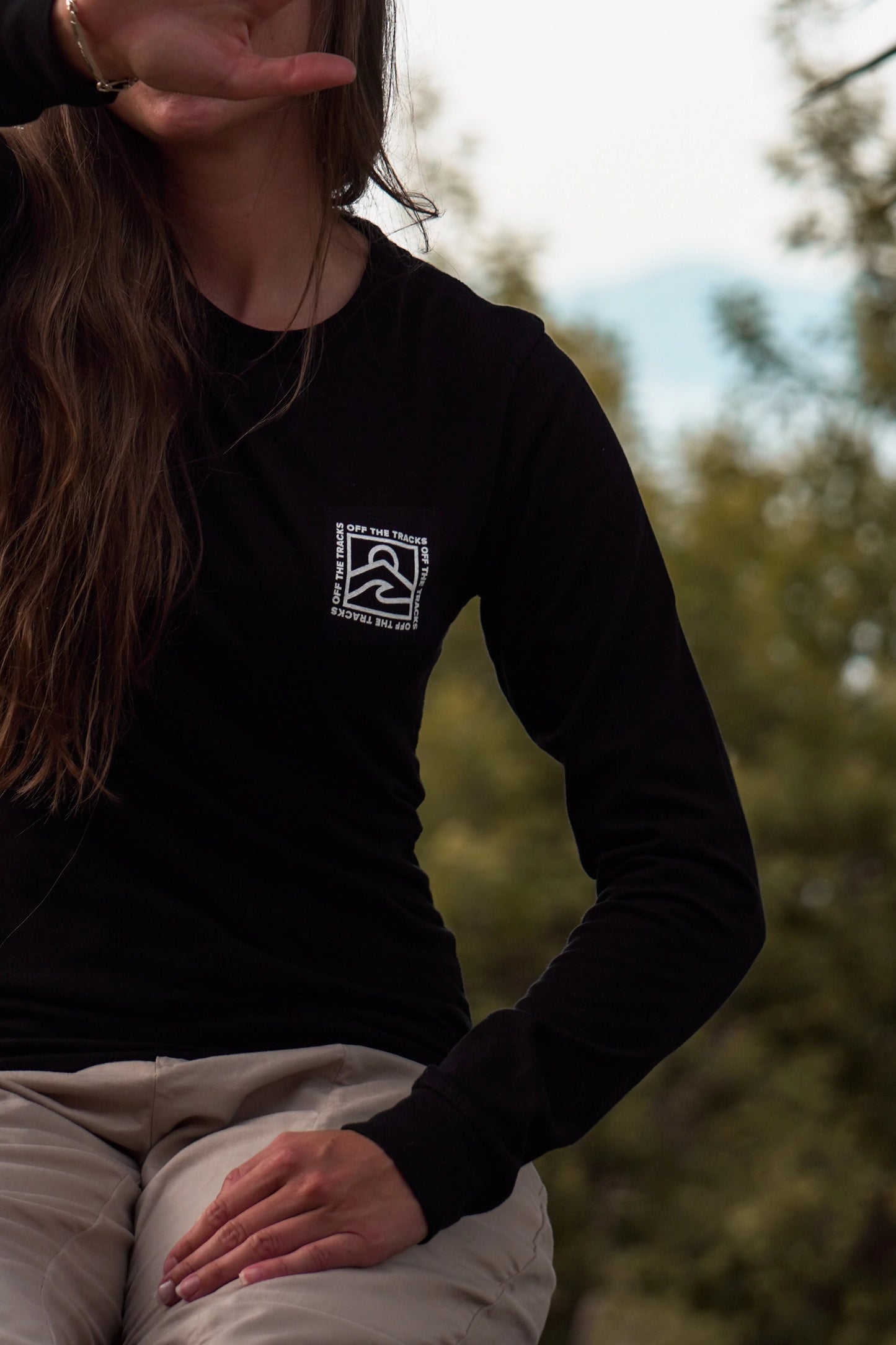 T shirt manches longues biologique Off the Tracks Femme