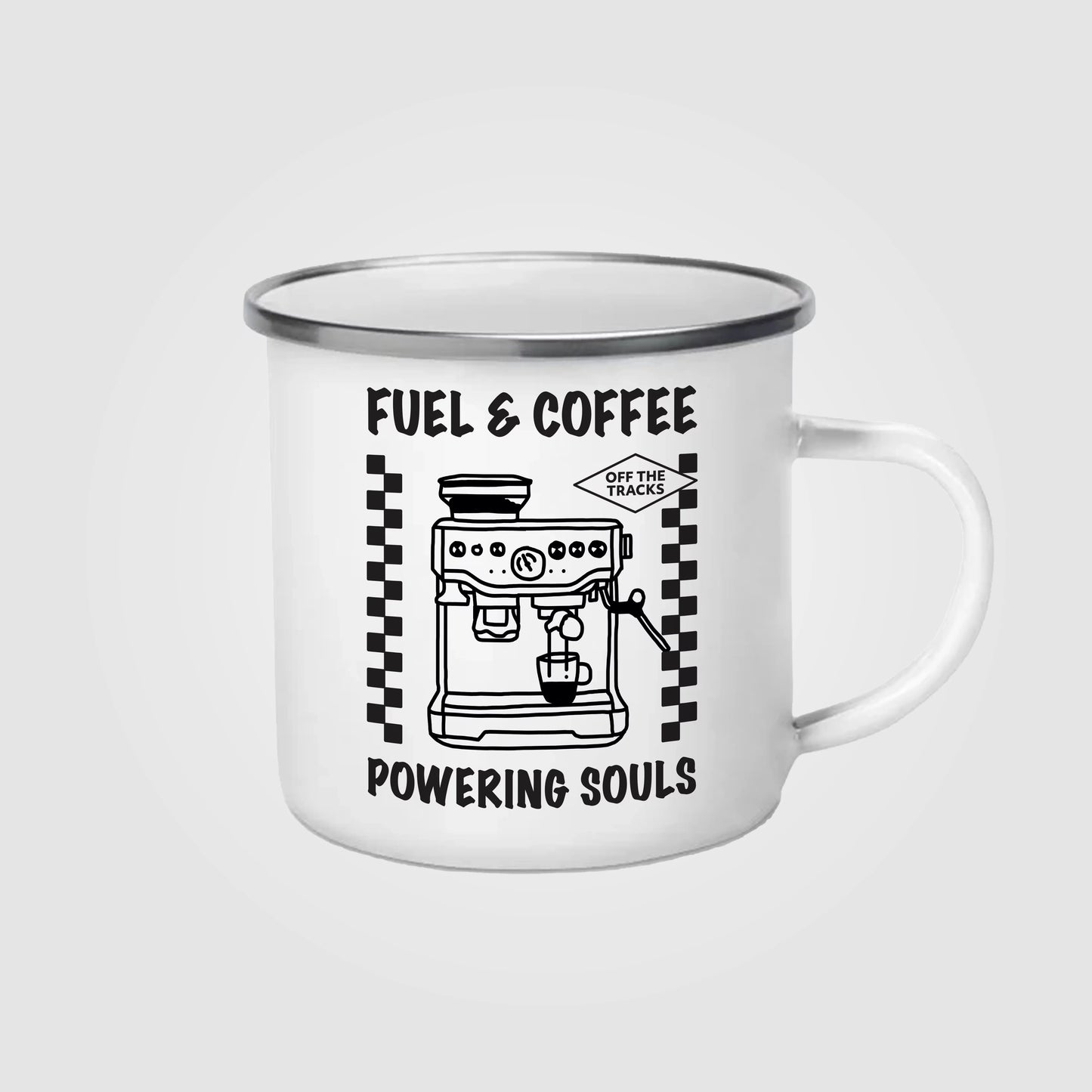 Mug en émail Fuel & Coffee