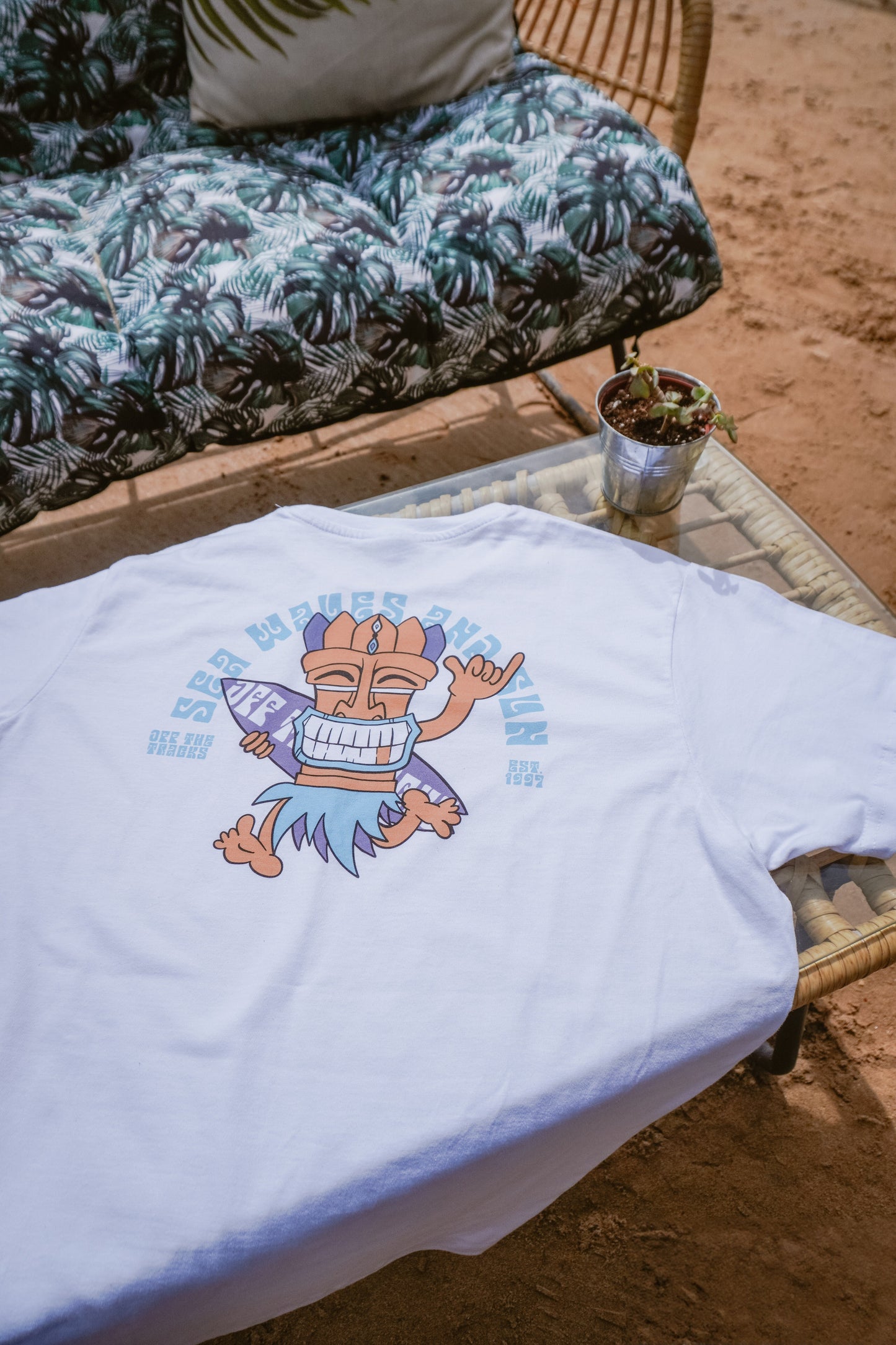 T shirt coton Surf Tiki unisexe