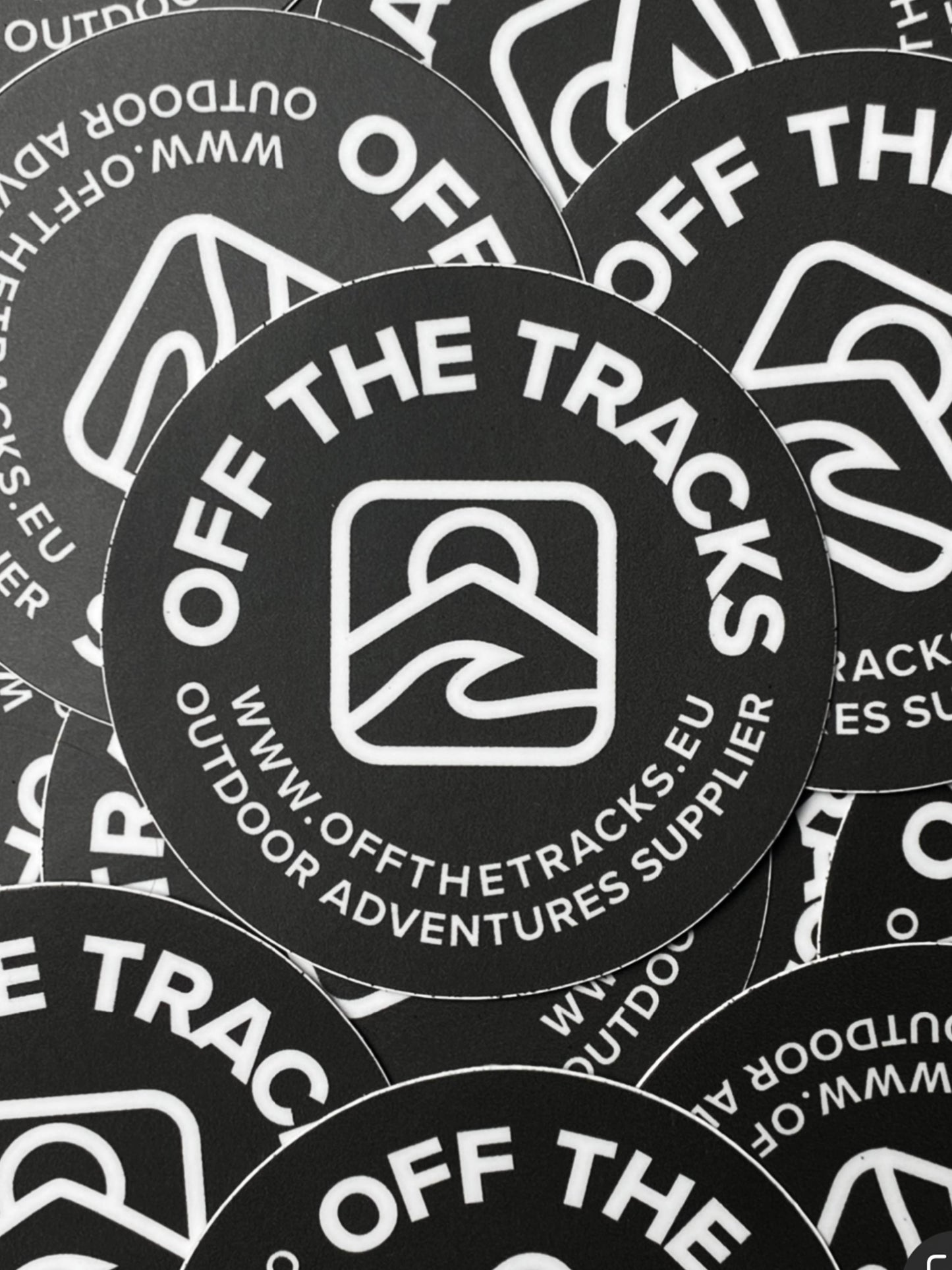 Off the Tracks round sticker