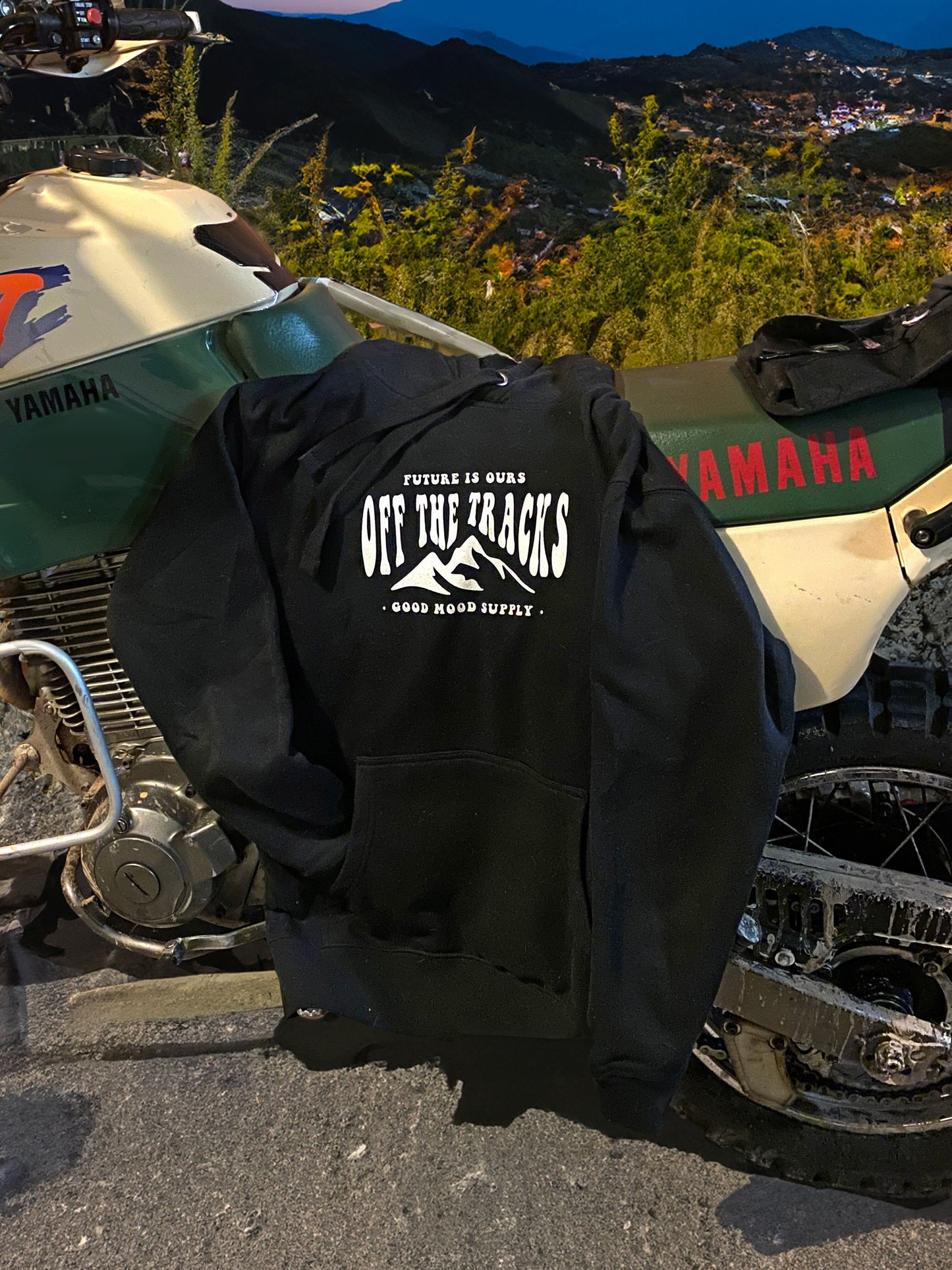 sweat a capuche future is ours off the tracks motorcycle