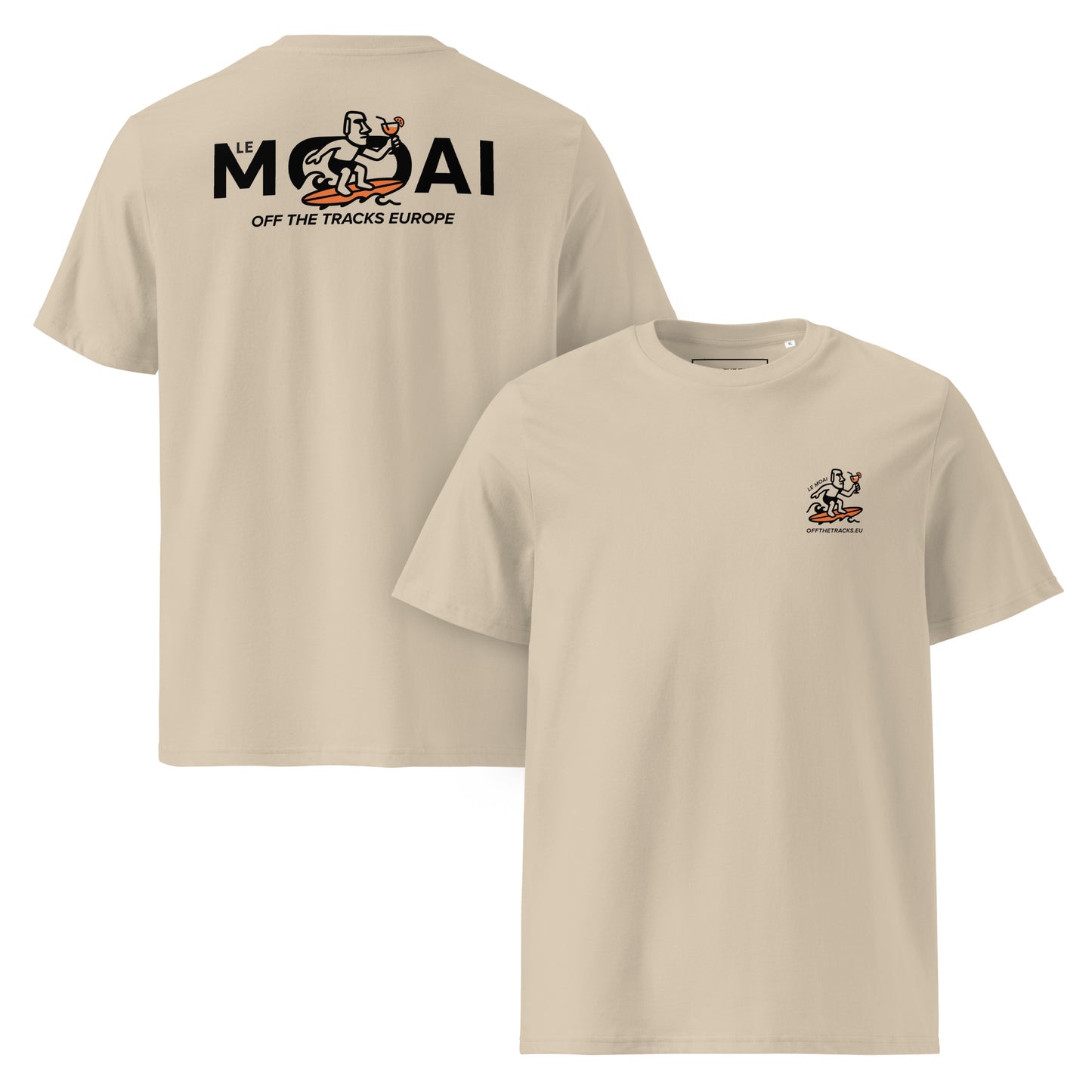 Tshirt écologique MOAI x OFF THE TRACKS