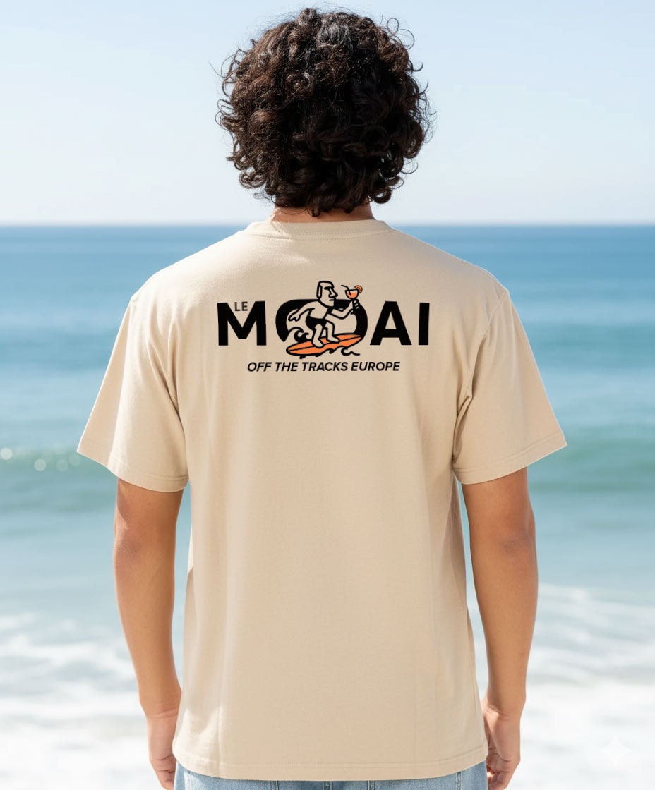 Tshirt écologique MOAI x OFF THE TRACKS